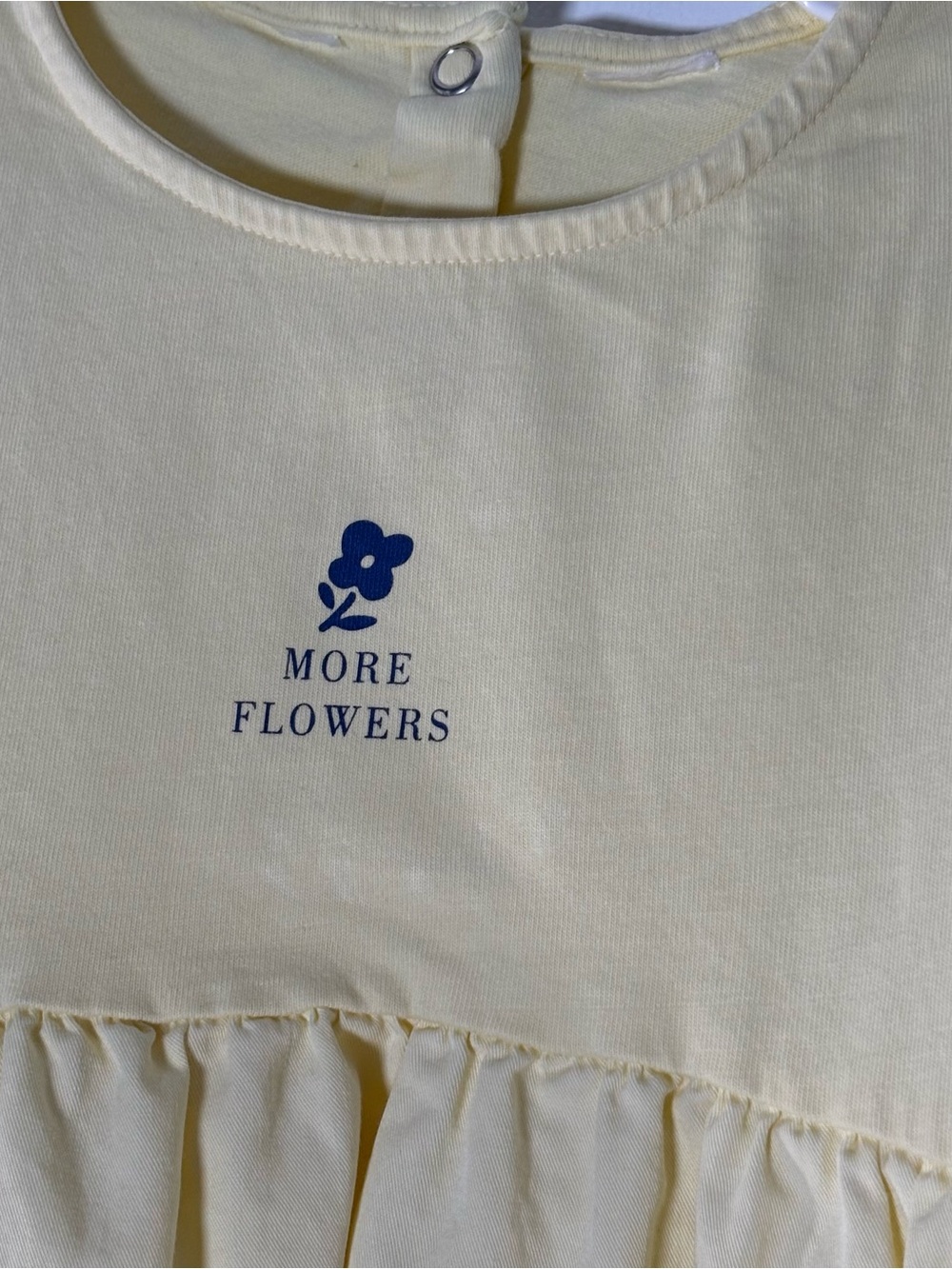 Zara Toddler Girl Pastel Yellow More Flowers Spring Dress Babydoll Puff Sleeve - Picture 2 of 9